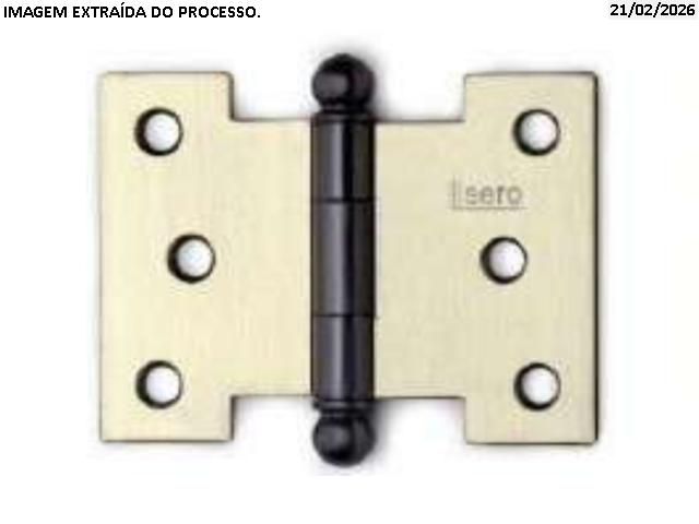 Fabricação de dobradiça palmela