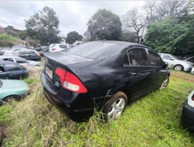 CIVIC LXS FLEX ¿ HONDA, ANO/MODELO 2007, COR PRETO.