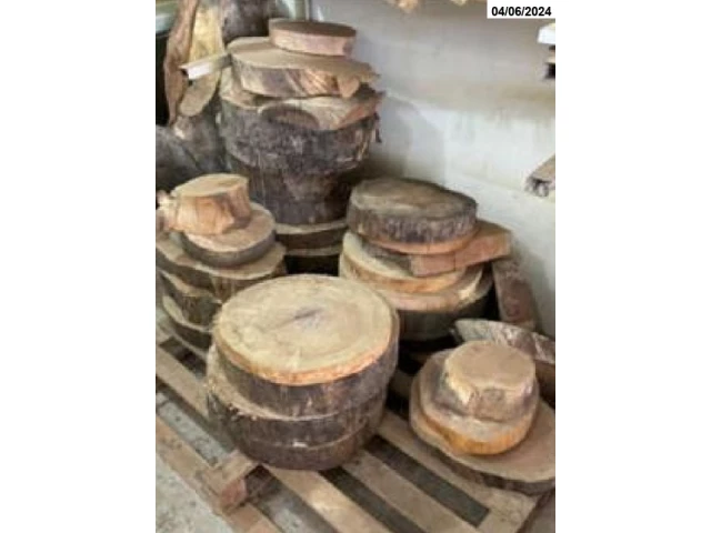 40 Peças de "bolachas" de madeira