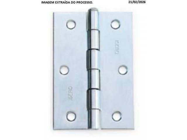 Fabricação de dobradiça de pino reversível